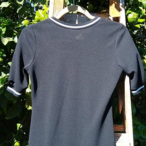 ENOUGH ABOUT ME Ribbed Neck Stretch Dress Black - Picture 7 of 8